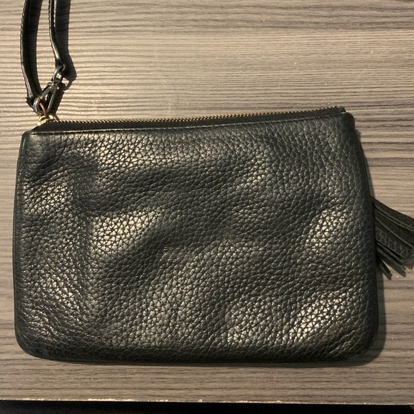 Black Leather Kate Spade Wristlet - Picture 2 of 4